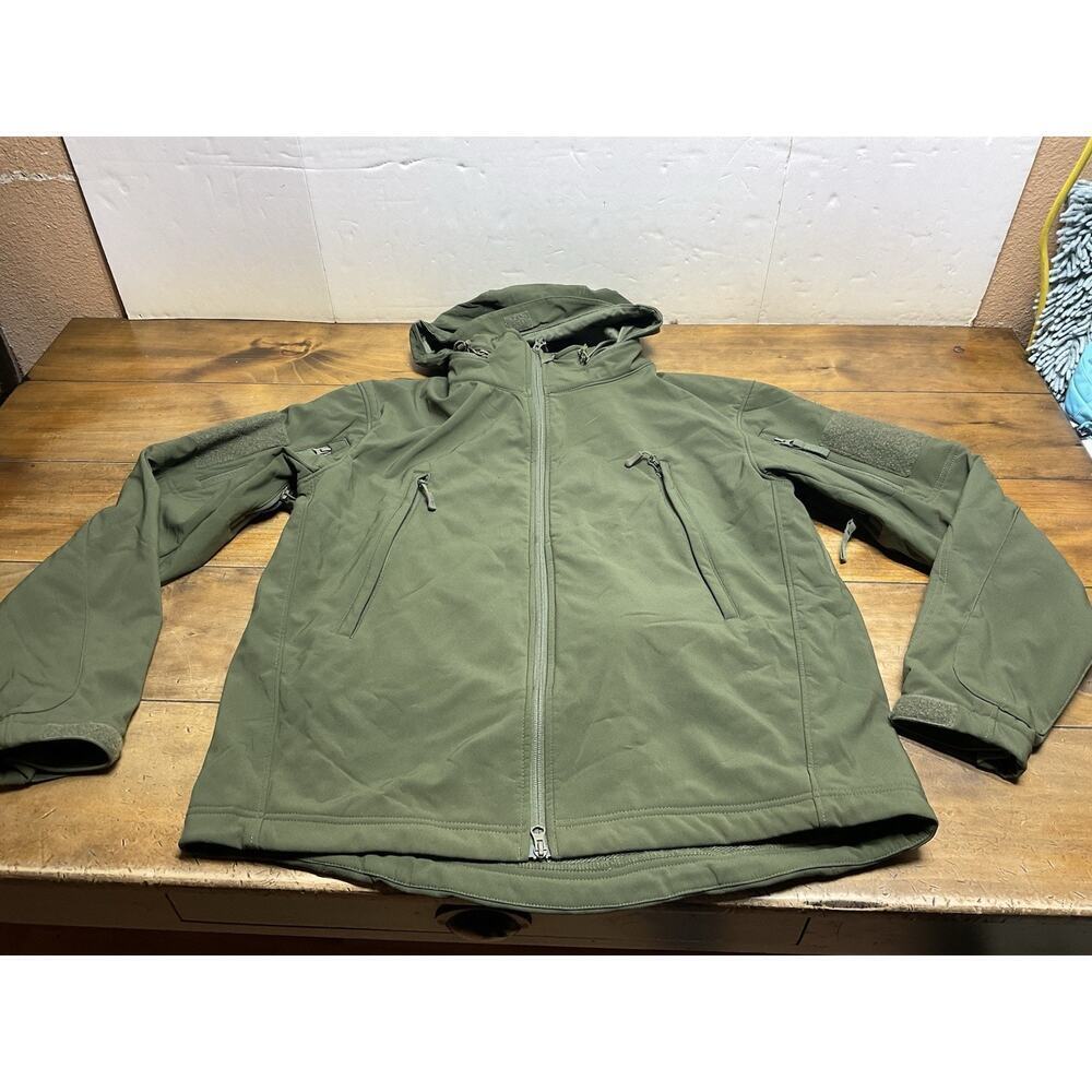 Condor 602 Summit Soft Shell Tactical Jacket Full Zip Up Green Mens Size XL